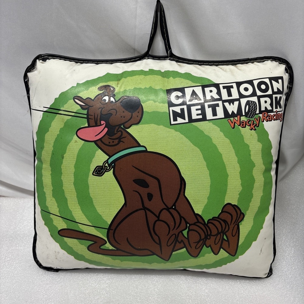 2000 Cartoon Network Wacky Racing Scooby Doo Pillow Vintage Decor‎ Y2k Nostalgia